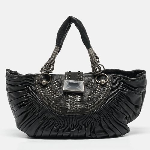 Dior Black Leather Plisse Tote - Dior - Modalova