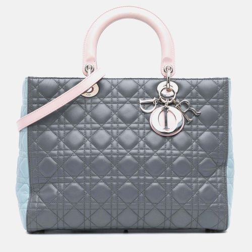 Multicolor Large Bicolor Lambskin Cannage Lady - Dior - Modalova