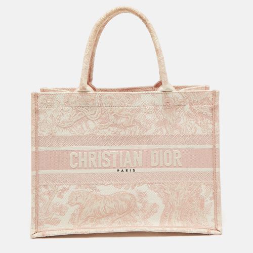 Embroidered Canvas Small iviera Toile De Jouy Book Tote - Dior - Modalova