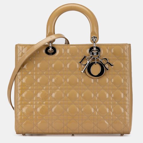 Patent Leather Large Patent Cannage Lady Bag - Dior - Modalova