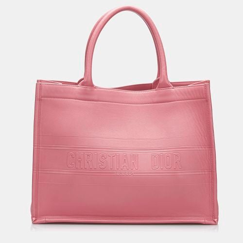 Medium Embossed Leather Book Tote - Dior - Modalova