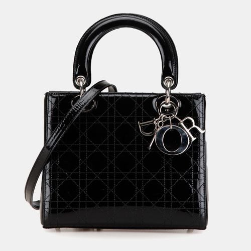 Medium Patent Cannage Stitched Lady - Dior - Modalova