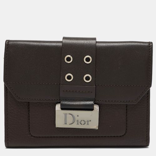 Dark Leather Street Chic Compact Wallet - Dior - Modalova