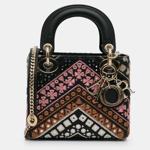 Embroidered Calfskin Mini Lady Tote Bag - Dior - Modalova