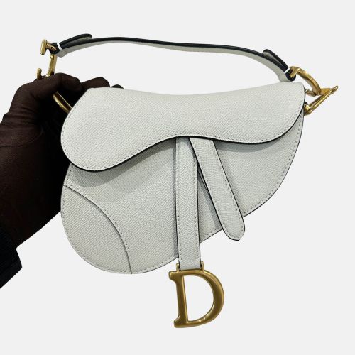 Granular cowhide leather small saddle bag - Dior - Modalova