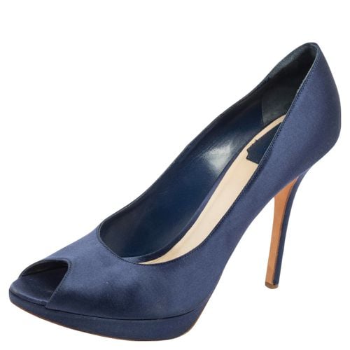 Satin Miss Peep Toe Platform Pumps Size 40.5 - Dior - Modalova