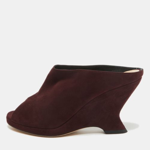 Suede Open Toe Wedge Mules Size 37 - Dior - Modalova