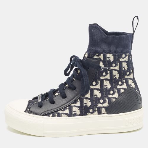 Fabric and Leather Walk'n' High Top Sneakers Size 34.5 - Dior - Modalova