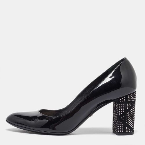 Patent Leather Studded Block Heel Pumps Size 39.5 - Dior - Modalova