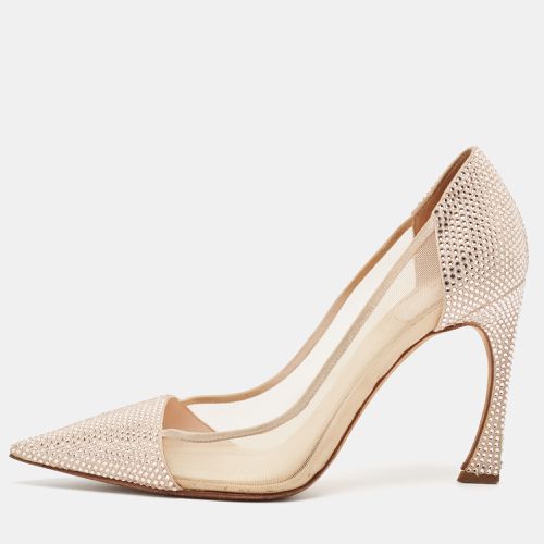 Suede and Mesh Embellished Desir Pumps Size 37.5 - Dior - Modalova