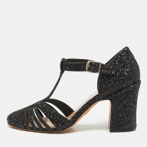 Glitter Ankle Strap Block Heel Pumps Size 37.5 - Dior - Modalova