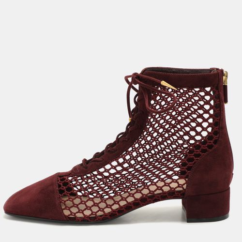 Suede and Mesh Naughtily-D Ankle Boots Size 38.5 - Dior - Modalova