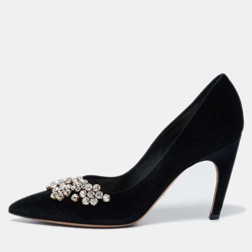 Velvet Crystal Embellished Soul Pumps Size 40.5 - Dior - Modalova