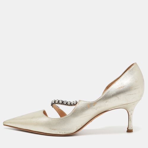 Leather D'orsay Pointed Toe Pumps Size 38 - Dior - Modalova