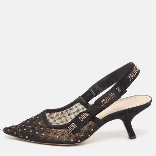 Embellished Mesh J'adoir Slingback Pumps Size 38 - Dior - Modalova