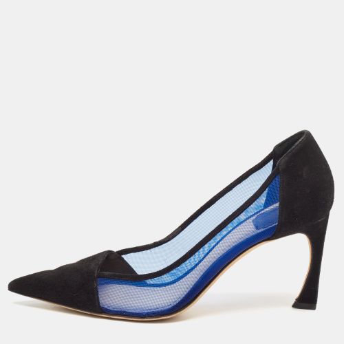 Blue Mesh and Suede Pointed Toe Pumps Size 37.5 - Dior - Modalova