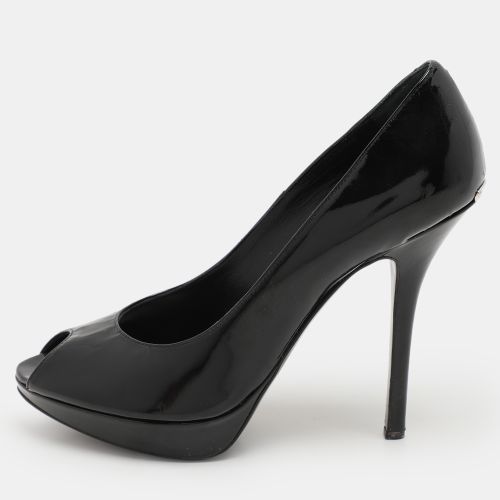 Patent Leather Peep Toe Pumps Size 36.5 - Dior - Modalova