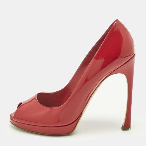 Patent Leather Miss Peep Toe Pumps Size 38 - Dior - Modalova