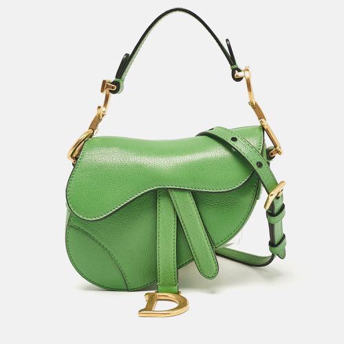 Dior Green Leather Micro Saddle Bag - Dior - Modalova