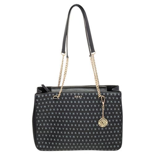 Signature Leather Chain Tote - Dkny - Modalova