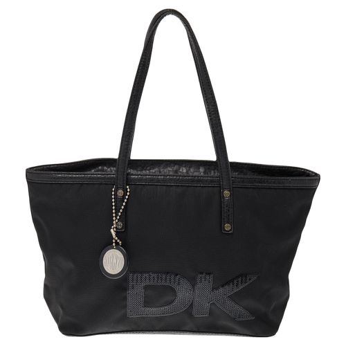 Nylon and Leather Sequin Logo Tote - Dkny - Modalova