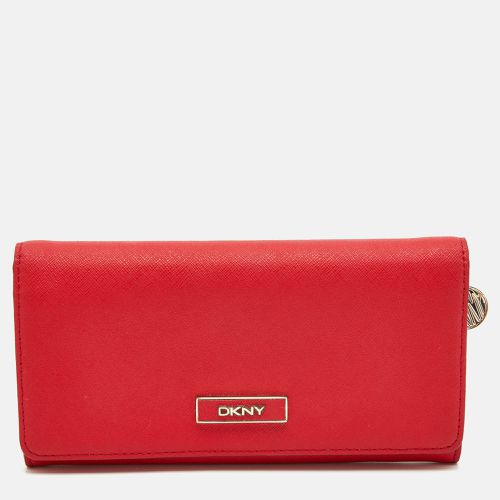 Leather Flap Continental Wallet - Dkny - Modalova