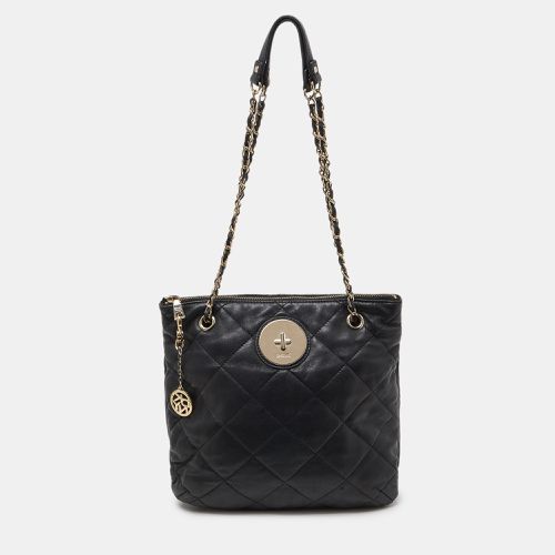 Quilted Leather Zip Shoulder Bag - Dkny - Modalova