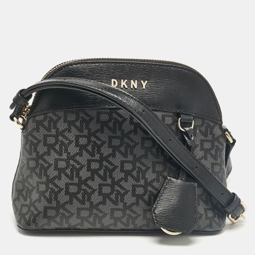 Monogram Coated Canvas and Leather Dome Crossbody Bag - Dkny - Modalova