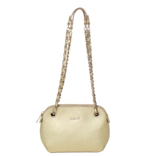 Leather Dome Chain Shoulder Bag - Dkny - Modalova