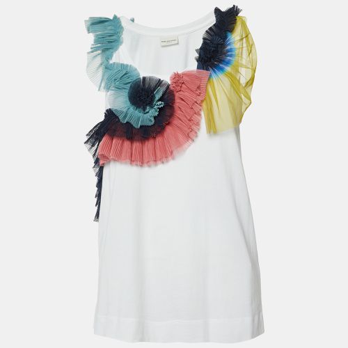 Cotton Ruffled Tulle Sleeveless Top M - Dries van Noten - Modalova