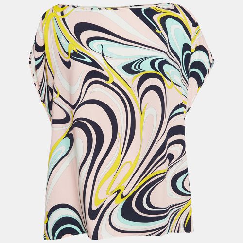 Printed Crepe Fluilio Top L - Emilio Pucci - Modalova