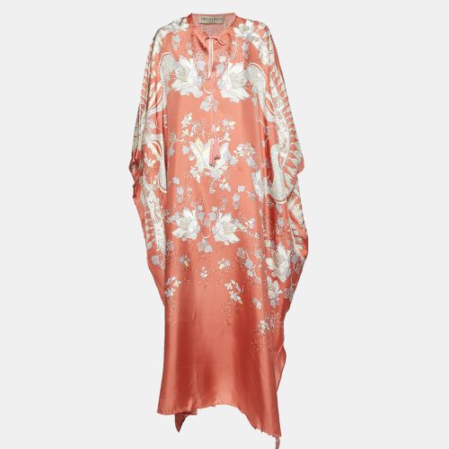 Peach/ Floral Print Silk Kaftan One Size - Emilio Pucci - Modalova