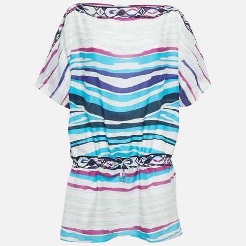 White Printed Cotton Voile Tunic M - Emilio Pucci - Modalova