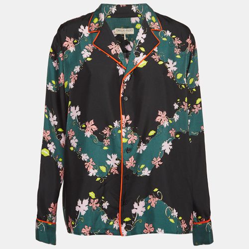 Black Printed Silk Shirt S - Emilio Pucci - Modalova