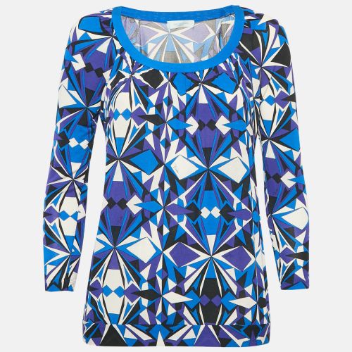 Printed Jersey Round Neck Long Sleeve Top S - Emilio Pucci - Modalova