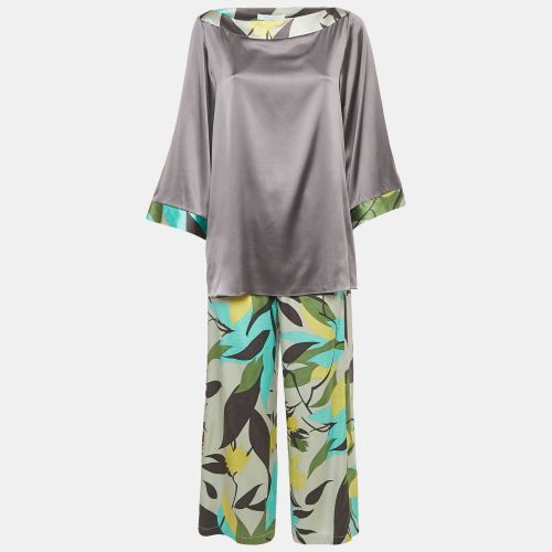 Multicolor Printed Satin Silk Top and Pants Set M/S - Emilio Pucci - Modalova