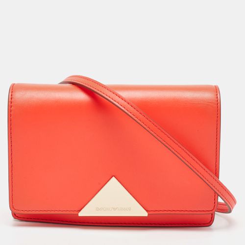 Neon Leather Flap Crossbody Bag - Emporio Armani - Modalova