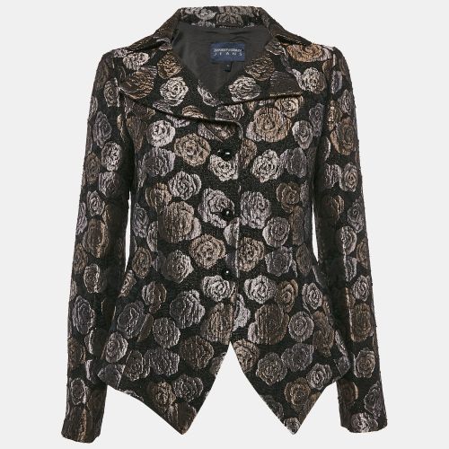 Jeans Floral Jacquard Button Front Blazer M - Emporio Armani - Modalova