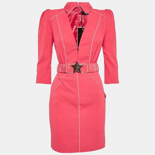 Crepe Star Detail Belted Mini Dress S - Elisabetta Franchi - Modalova