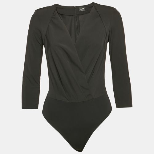 Crepe Plucking Neck Bodysuit S - Elisabetta Franchi - Modalova