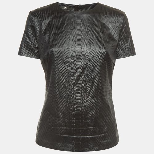 Snake Textured Jacquard Top L - Elisabetta Franchi - Modalova