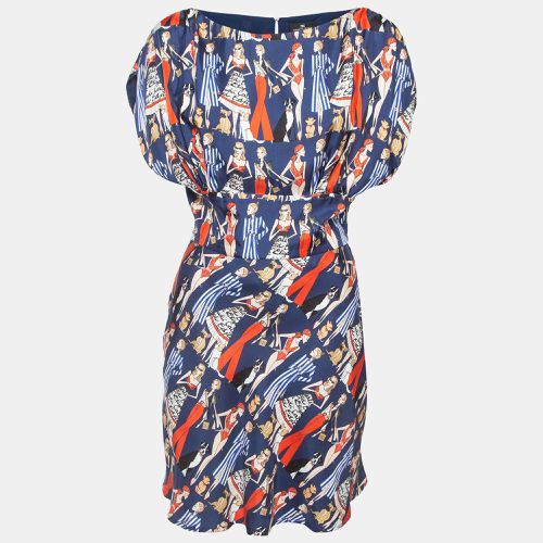 Printed Silk Mini Dress M - Elisabetta Franchi - Modalova