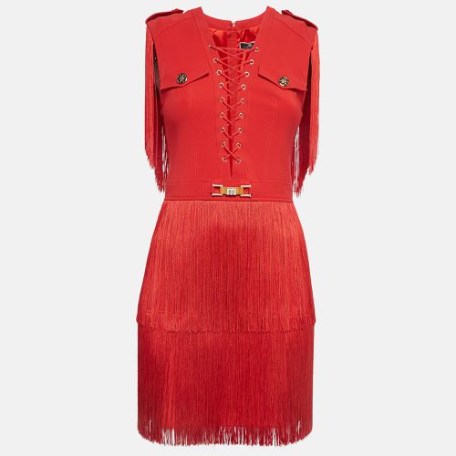 Polyamide Fringed Mini Dress M - Elisabetta Franchi - Modalova