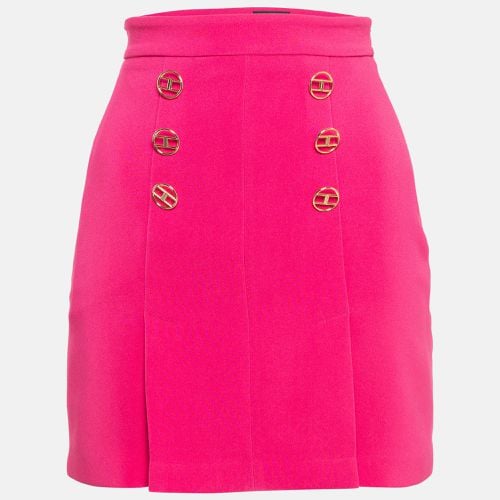 Logo Embellished Mini Skirt S - Elisabetta Franchi - Modalova