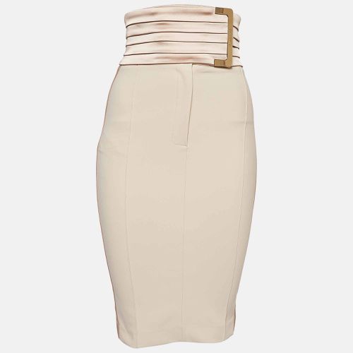 Gold Stretch Crepe Short Skirt S - Elisabetta Franchi - Modalova