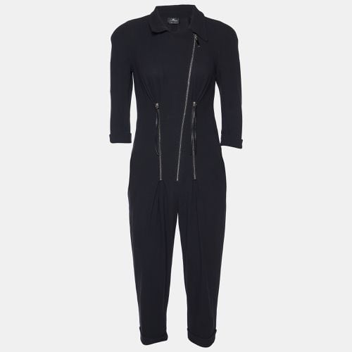 Crepe Zip Detail Jumpsuit S - Elisabetta Franchi - Modalova