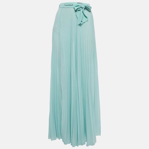 Mint Chiffon Plisse Maxi Skirt M - Elisabetta Franchi - Modalova