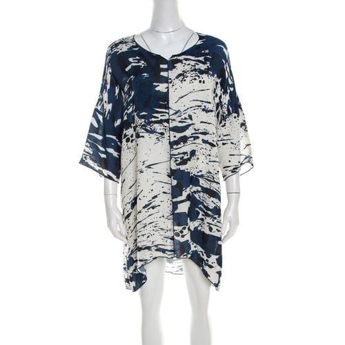 Fantasy Print Silk Asymmetric Hem Oversized Nurdan Tunic M - Escada - Modalova