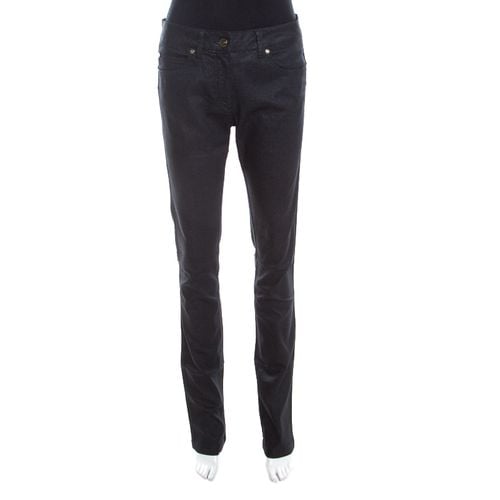 Glitter Denim High Rise Straight Leg Jeans M - Escada - Modalova