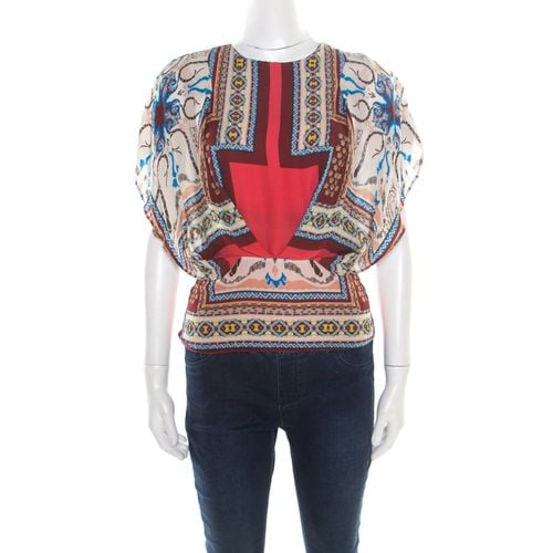 Printed Silk Blouson Top S - Etro - Modalova